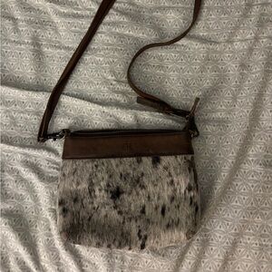 STS Ranchwear Leather and Fur Crossbody Bag
